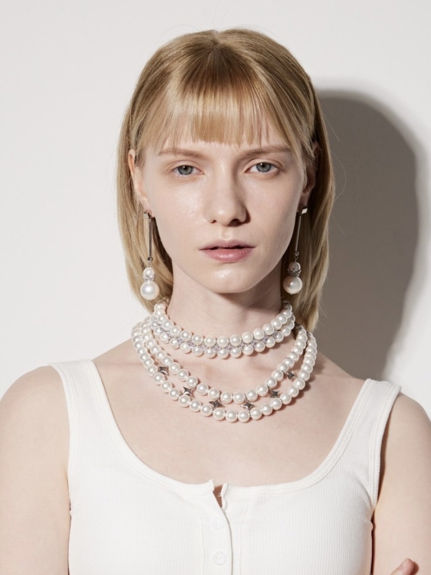 【PEG LEG】Pearl Stone Bridge Choker