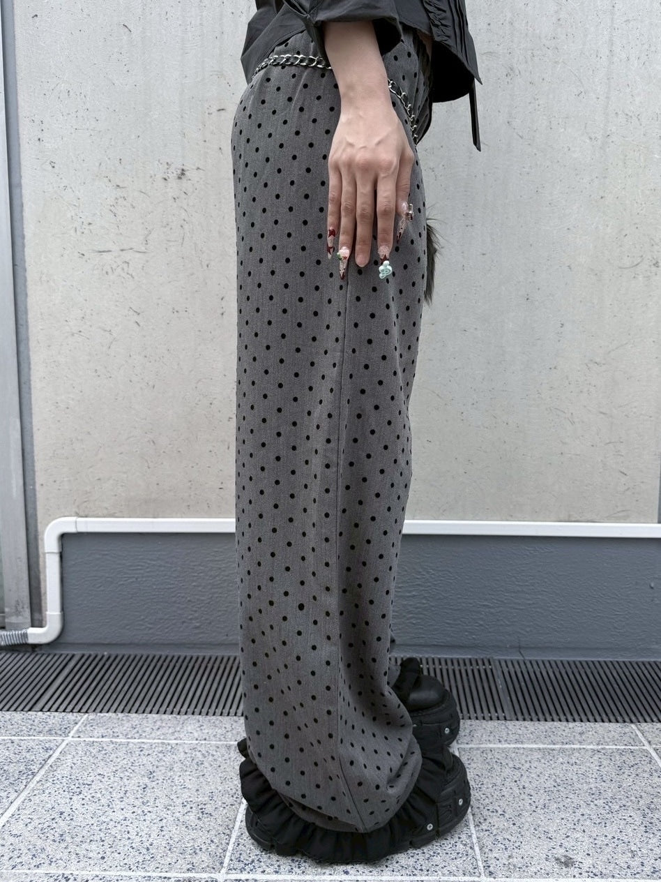 【nmtc +】dot frill pants / 【エヌエムティーシープラス】ドットフリルパンツ (2color)