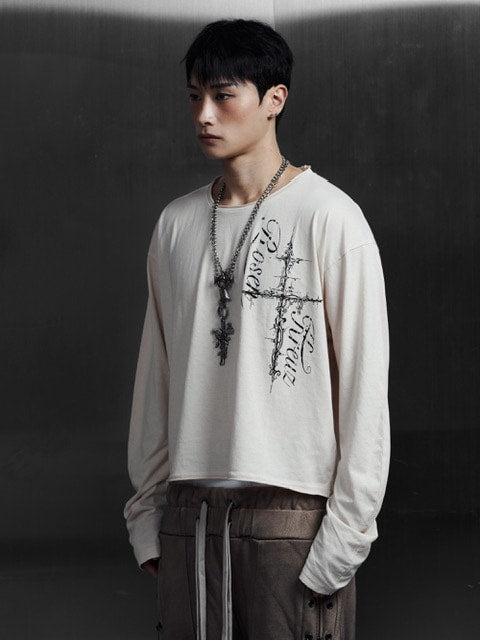 【Rosen Kreuz】CURVE-ARM CROSS LONG SLEEVE
