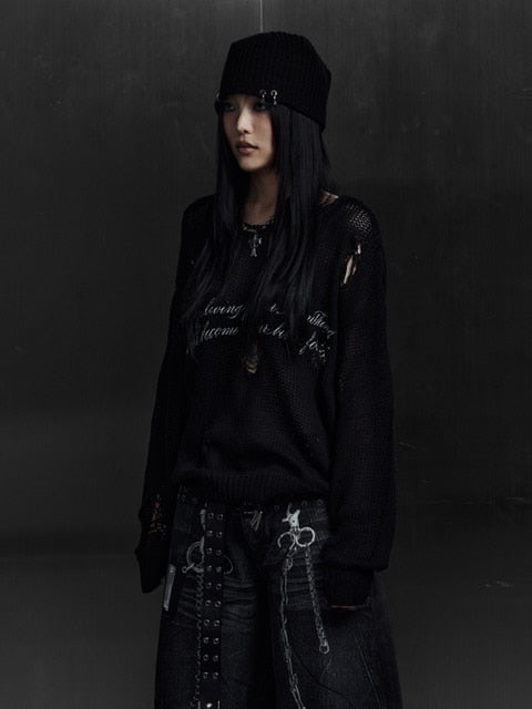 【Rosen Kreuz】LOOSE MESH KNIT