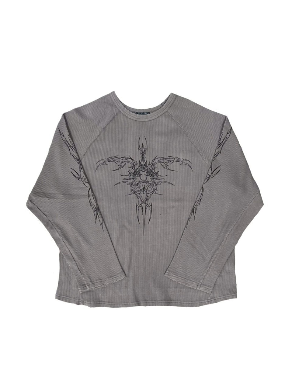 【DIG YOUR OWN GRAVE】TRIBAL WAFFLE L/S T-shirts /【ディグユアオウングレイブ】トライバルワッフル長袖Tシャツ