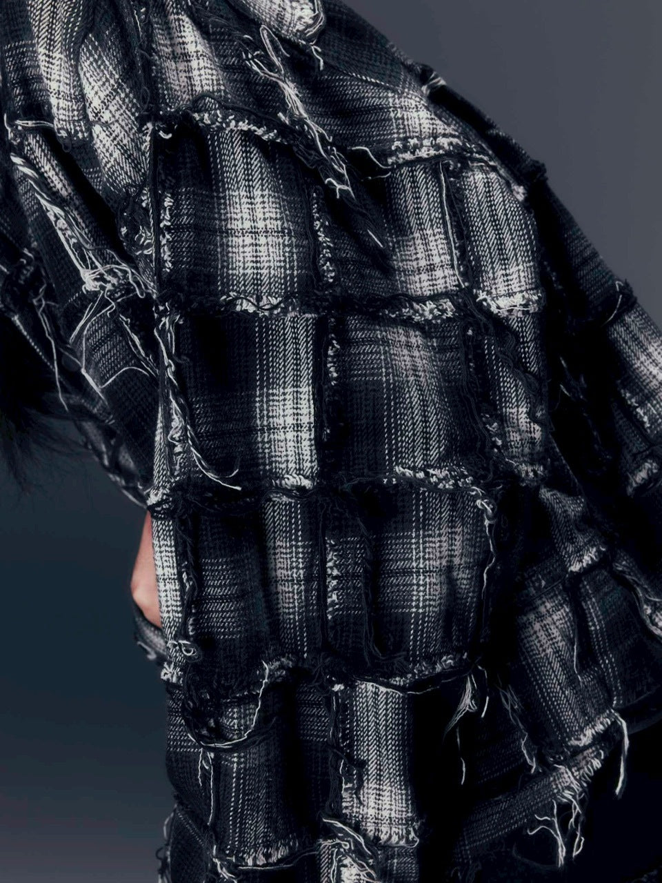 【DIG YOUR OWN GRAVE】PATCHWORK HOODY SHIRTS /【ディグユアオウングレイブ】パッチワークフードチェックシャツ