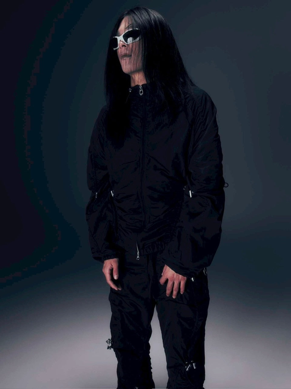 【DIG YOUR OWN GRAVE】SYN-EDGE BLOUSON /【ディグユアオウングレイブ】アシンメトリーテックブルゾン