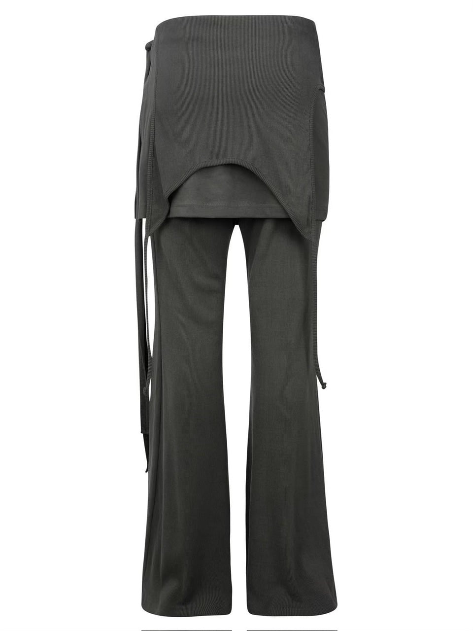 【NACHE】MIXED LAYERED SKIRT PANTS