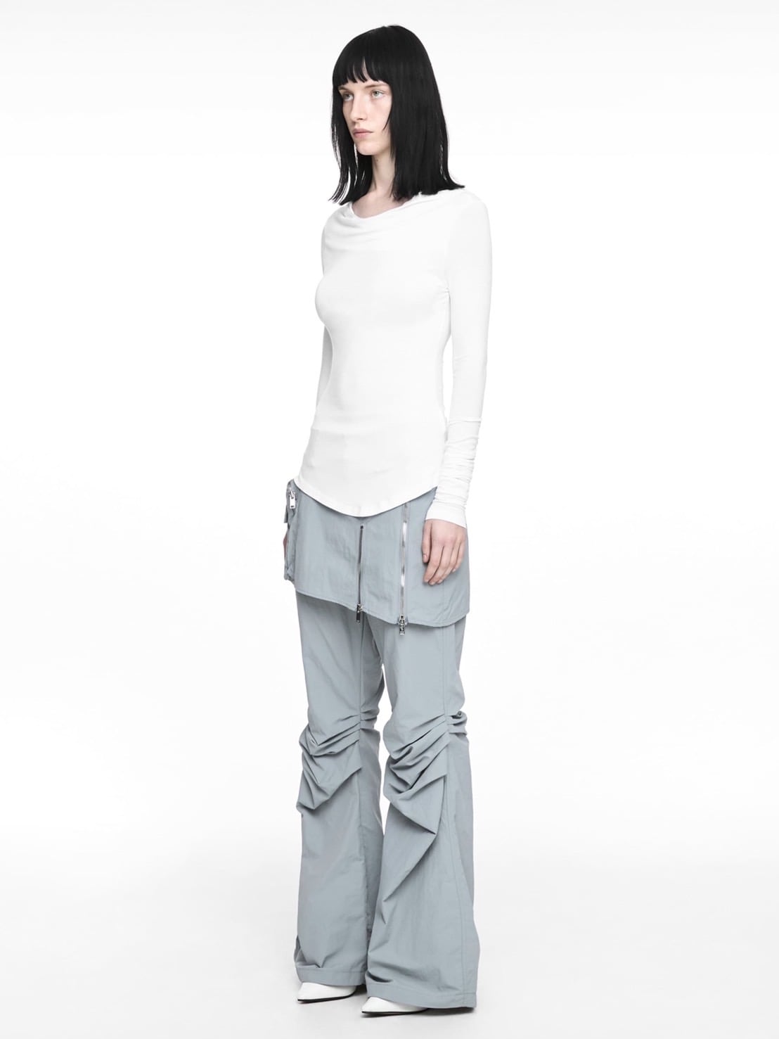 【NACHE】BOOTS CUT SKIRT PANTS (UNISEX)