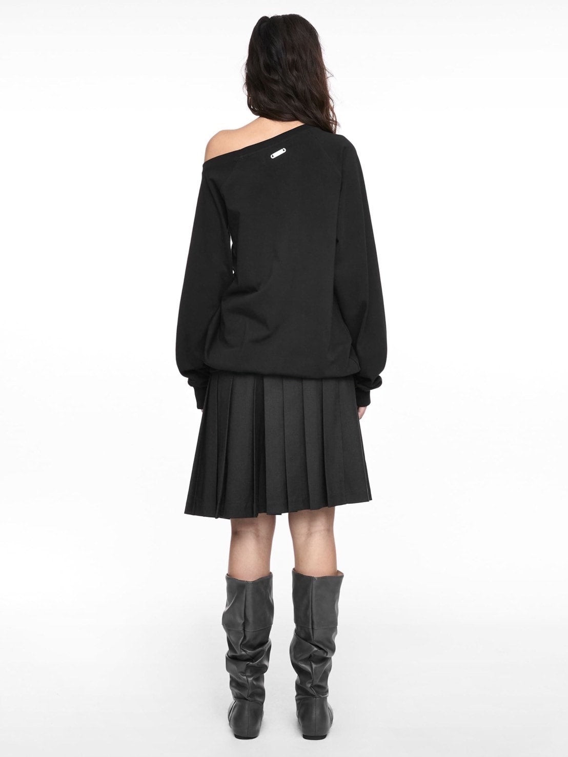 【NACHE】MAGNETIC PLEATED MIDI SKIRT