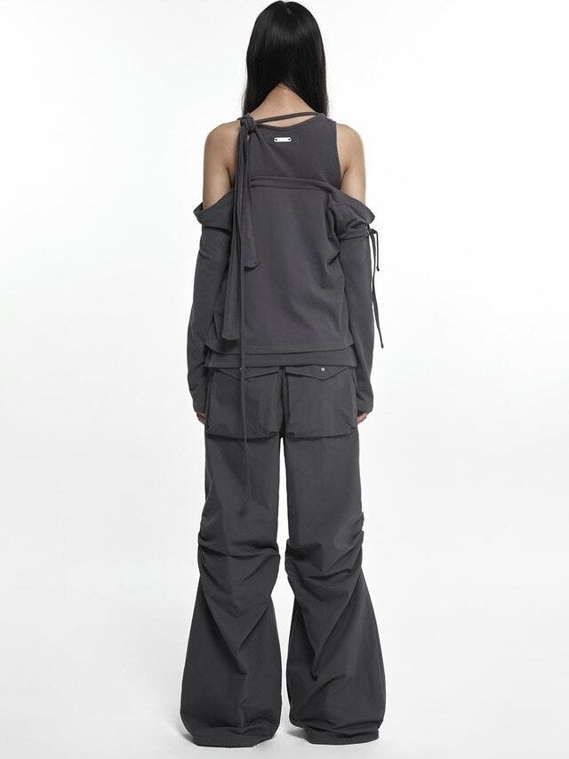 【NACHE】EXPOSURE ZIP DETAIL PANTS (UNISEX)