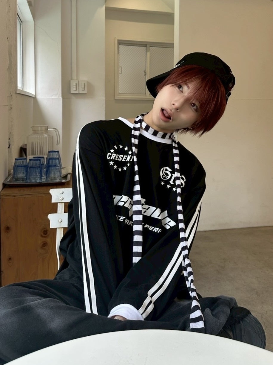 受注制【LUV CODE】sports long sleeve tee (3color)