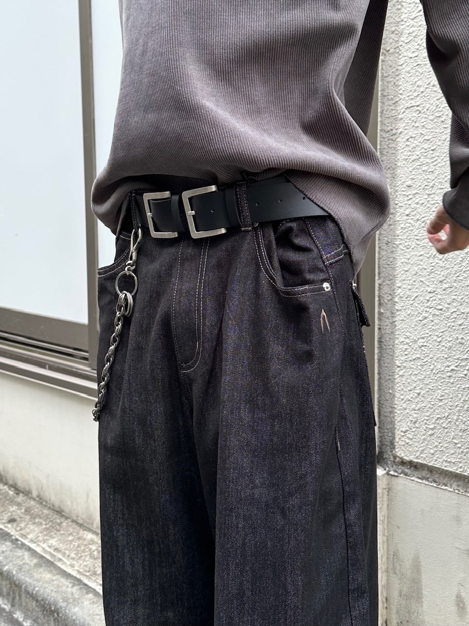 受注制【Chikashitsu +】double buckle belt / 【チカシツプラス】ダブルバックルベルト