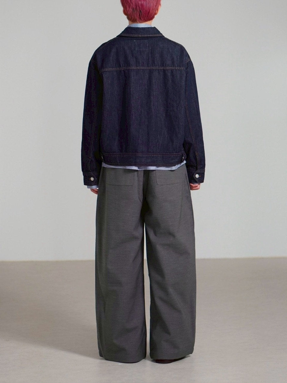 受注制【Chikashitsu +】2 pocket rigid denim jacket / 【チカシツプラス】ツーポケットデニムジャケット (2color)