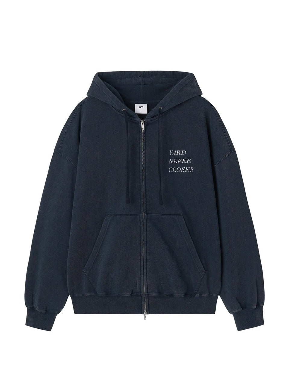 【OY】VINTAGE FADE WASHED HOODIE ZIP UP