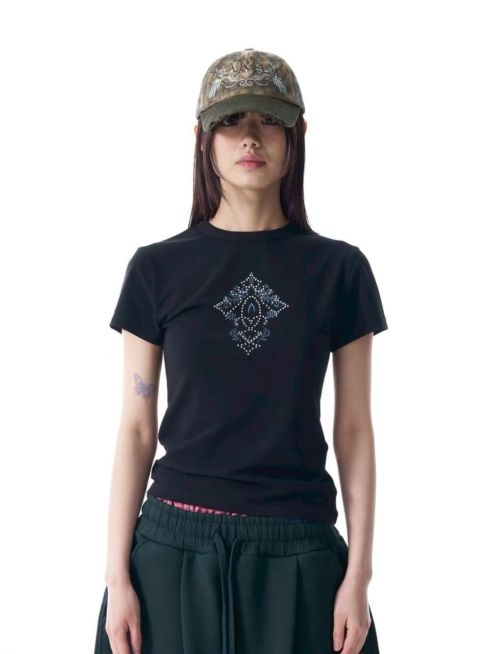 【AAKAM】VTG Washed Damage Ball Cap