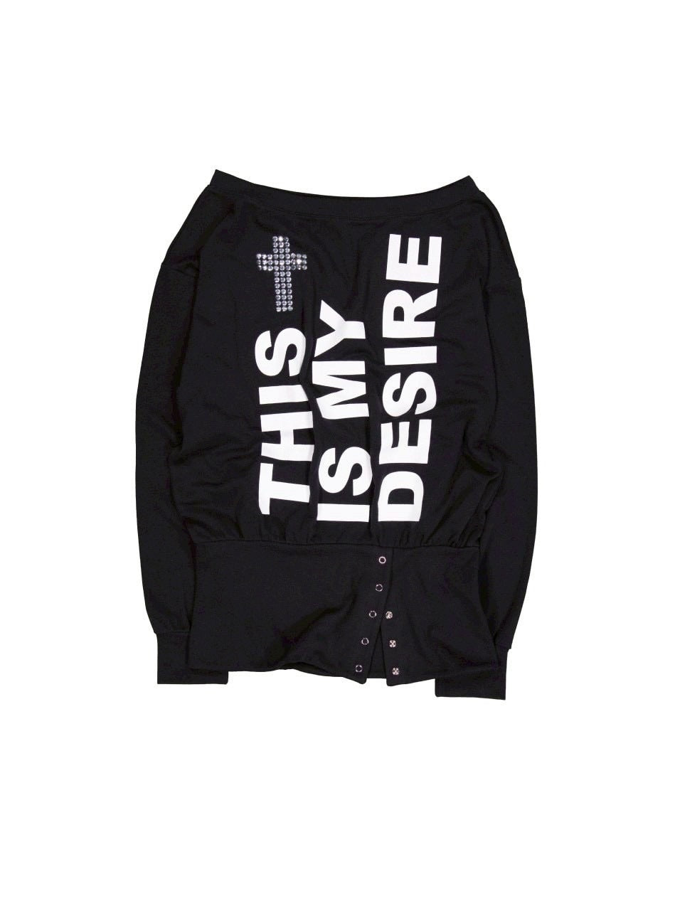 【SETUP‐EXE】BOLD LETTERING LOOSE TOP / 【セットアップエグゼ】ボールドレタリングルーズ長袖Ｔシャツ