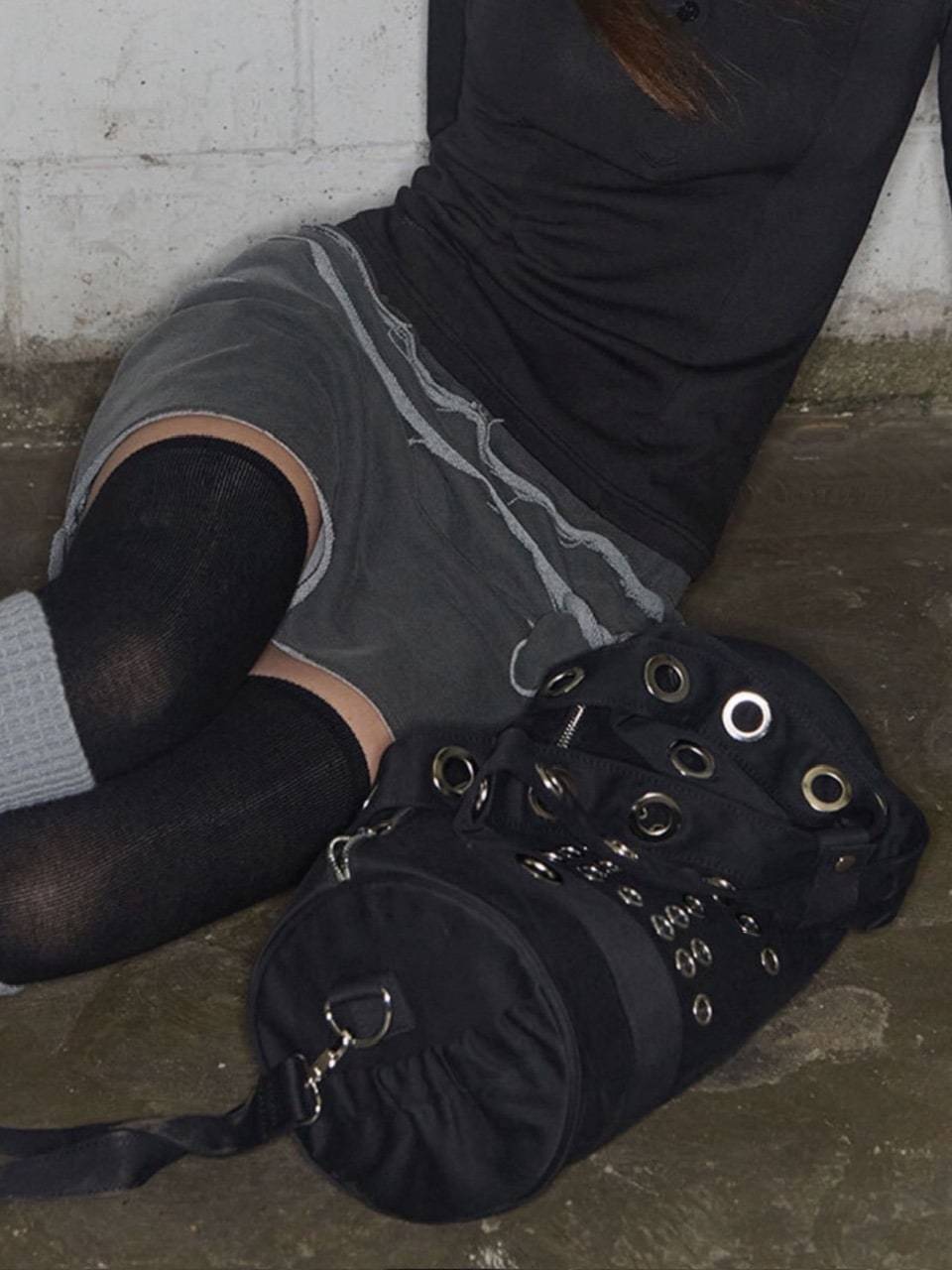 【FANCY CLUB】FFFF EYELET DUFFLE BAG / 【ファンシークラブ】ＦＦＦＦアイレットダッフルバッグ