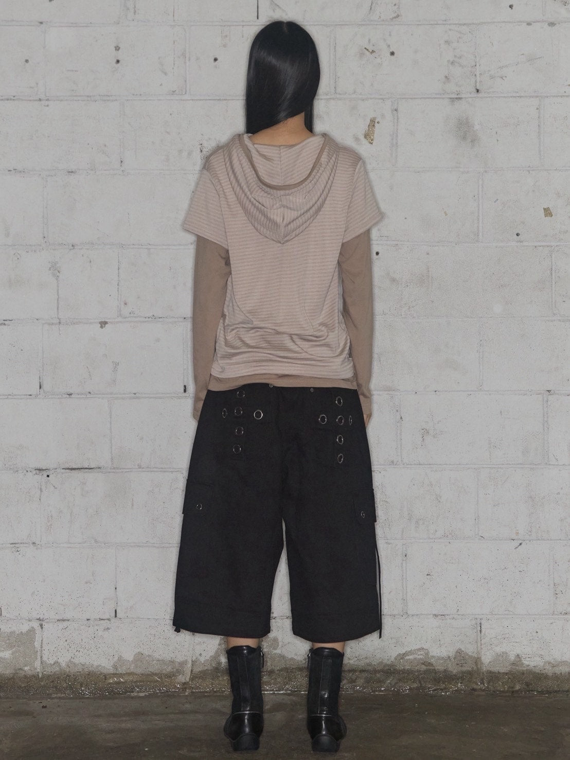 【FANCY CLUB】STRIPE LAYERED HOODIE / 【ファンシークラブ】ストライプレイヤードフーディー