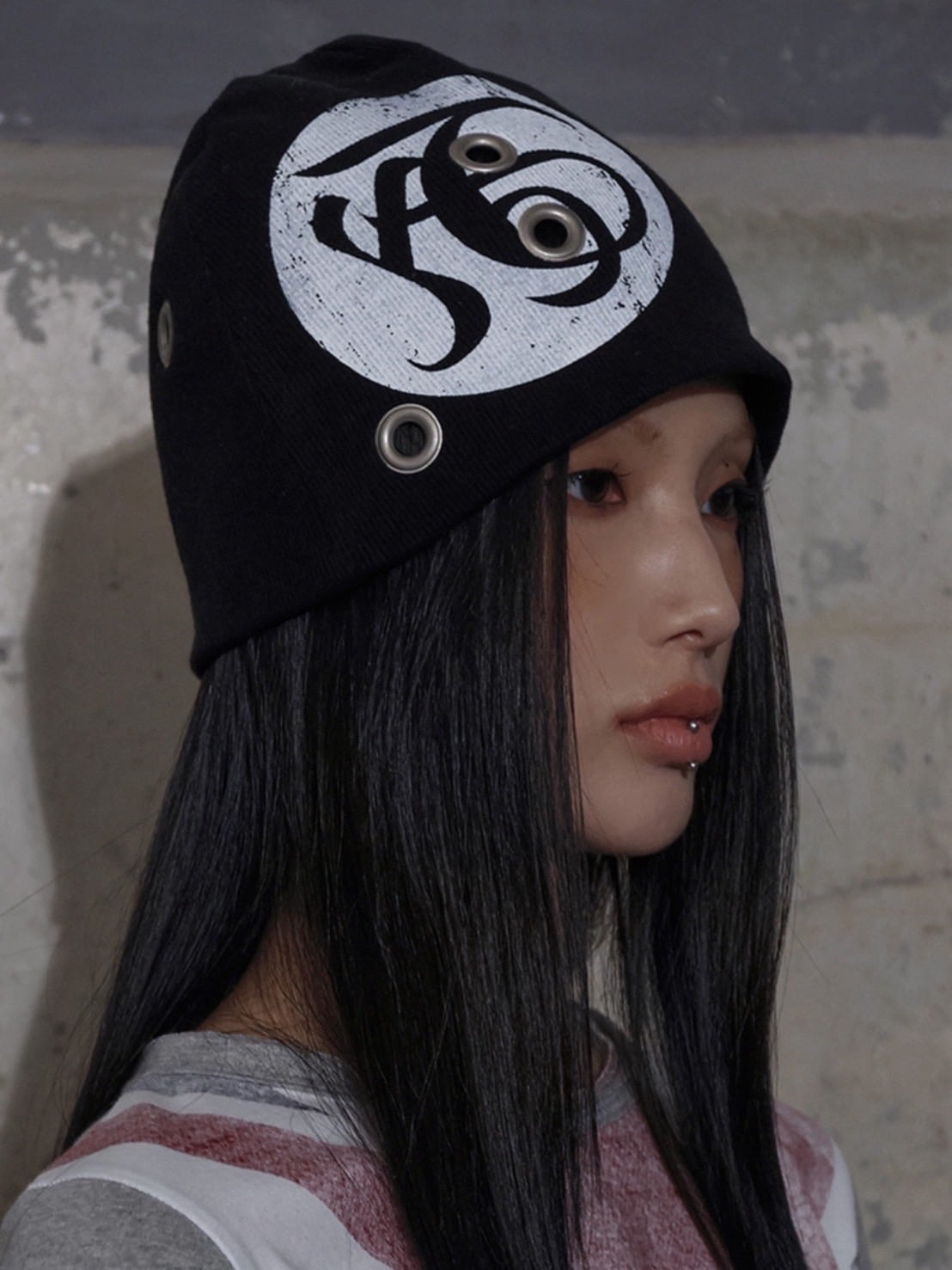 【FANCY CLUB】FY EYELET BEANIE / 【ファンシークラブ】ＦＹアイレットニット帽