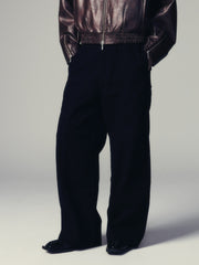 【CS】cotton wide twill pants (black) / 【シーエス】コットンワイドツイルパンツ
