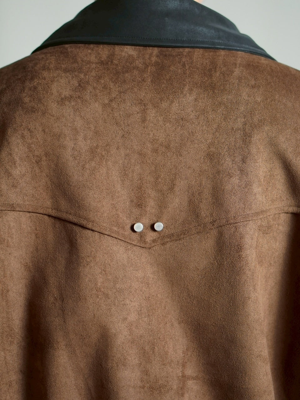 【Chikashitsu +】suede contrast collar jacket / 【チカシツプラス】スエードコントラストカラージャケット (2color)