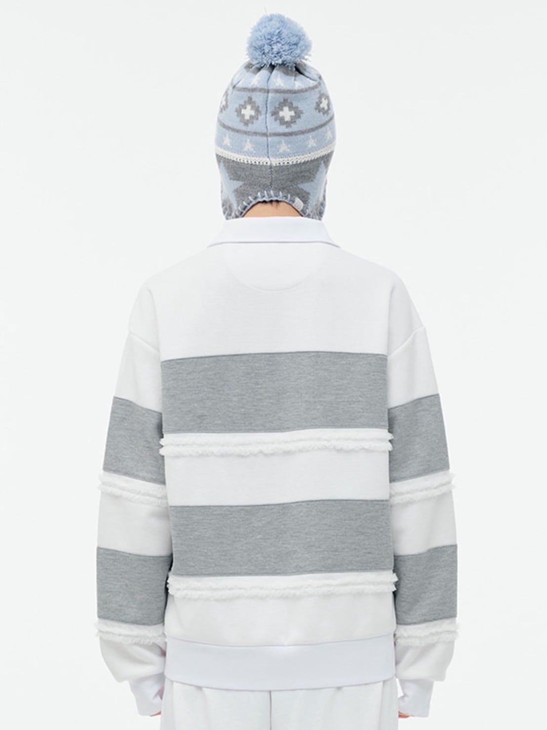 【TUOMIO】RUFFLE POLO TOP / 【トゥオミオ】ラッフル長袖ポロシャツ