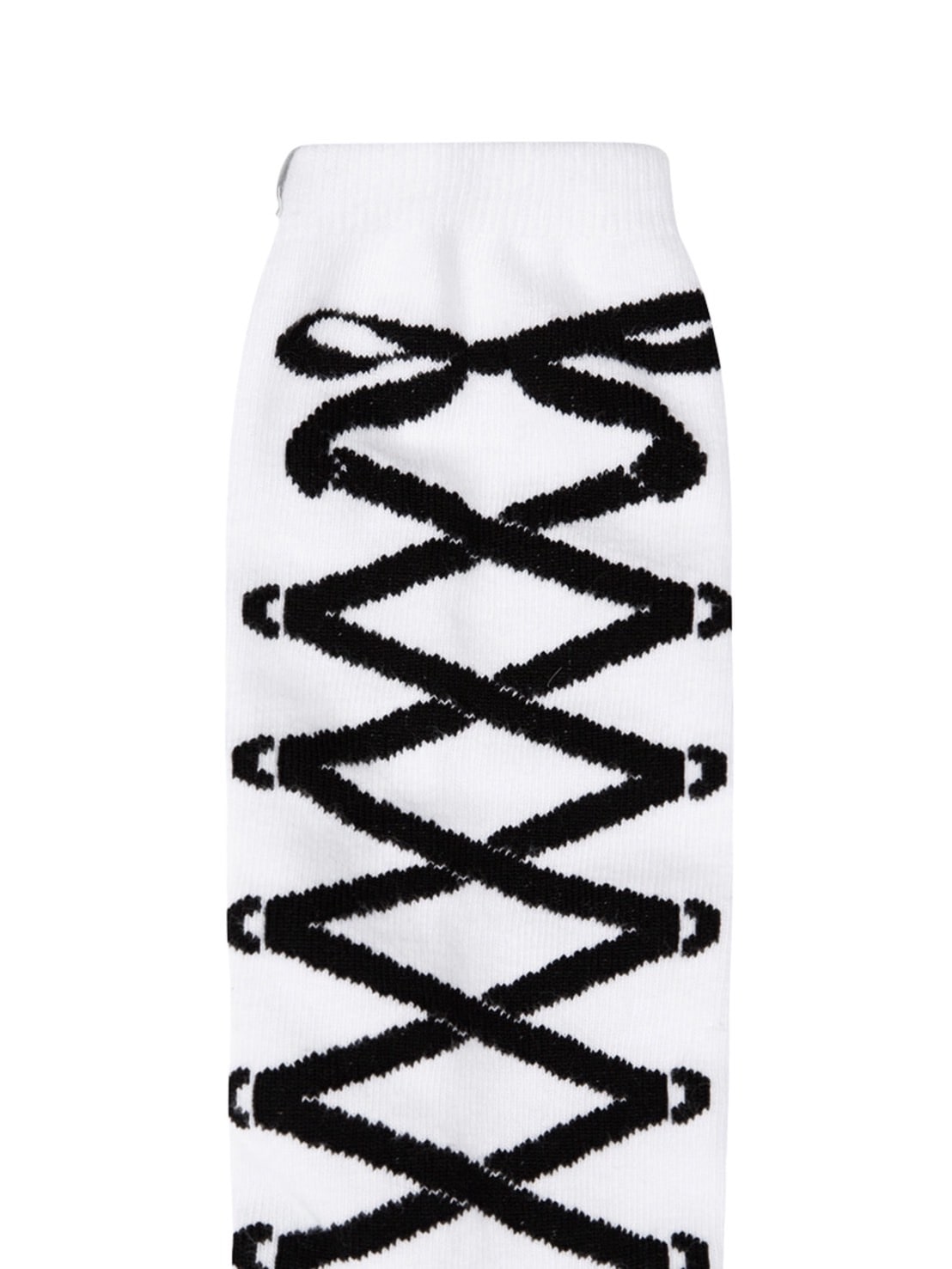 【TUOMIO】RIBBON GRAPHIC KNEE SOCKS / 【トゥオミオ】リボングラフィックニーソックス