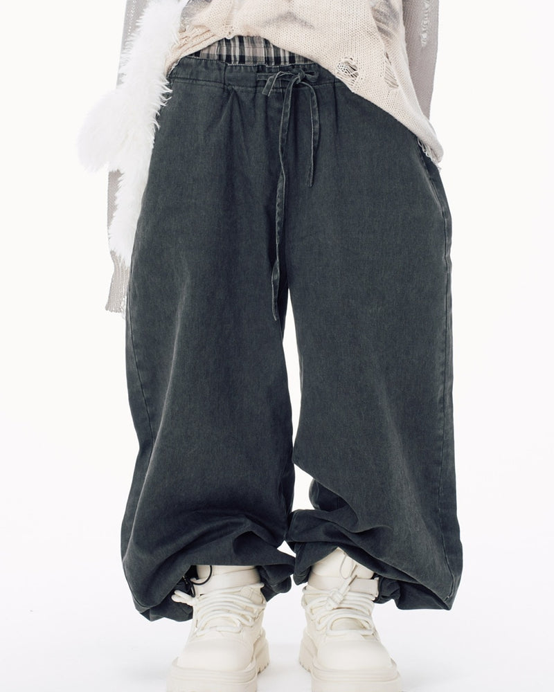 【Nerd out XU】layered denim pants / 【ナードアウトエックスユー】レイヤードデニムパンツ