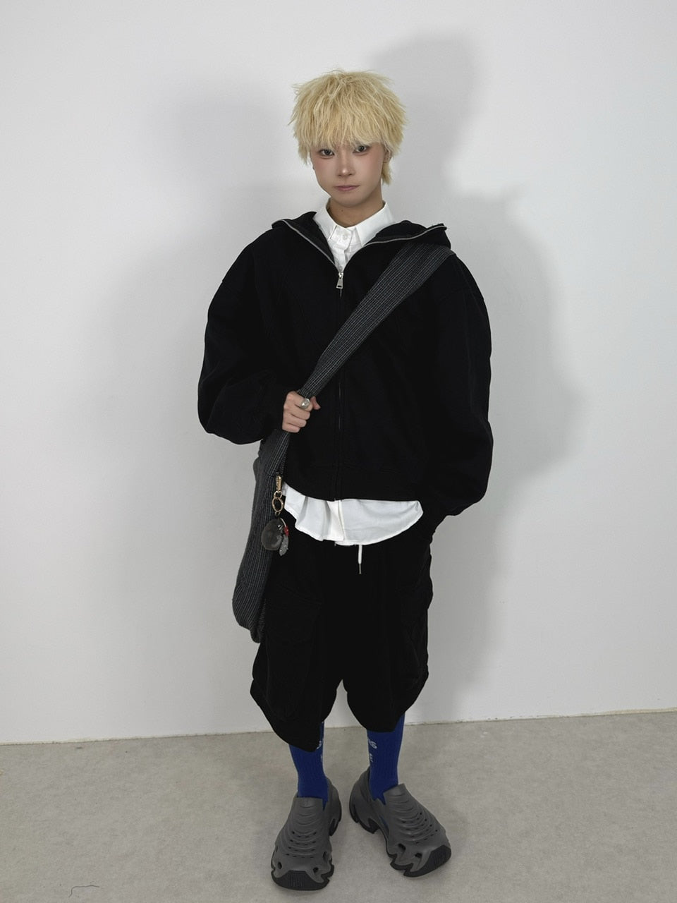 国際配送【Nerd out XU】high neck heavy hoodie / 【ナードアウトエックスユー】ハイネックヘビーフーディー (2color)