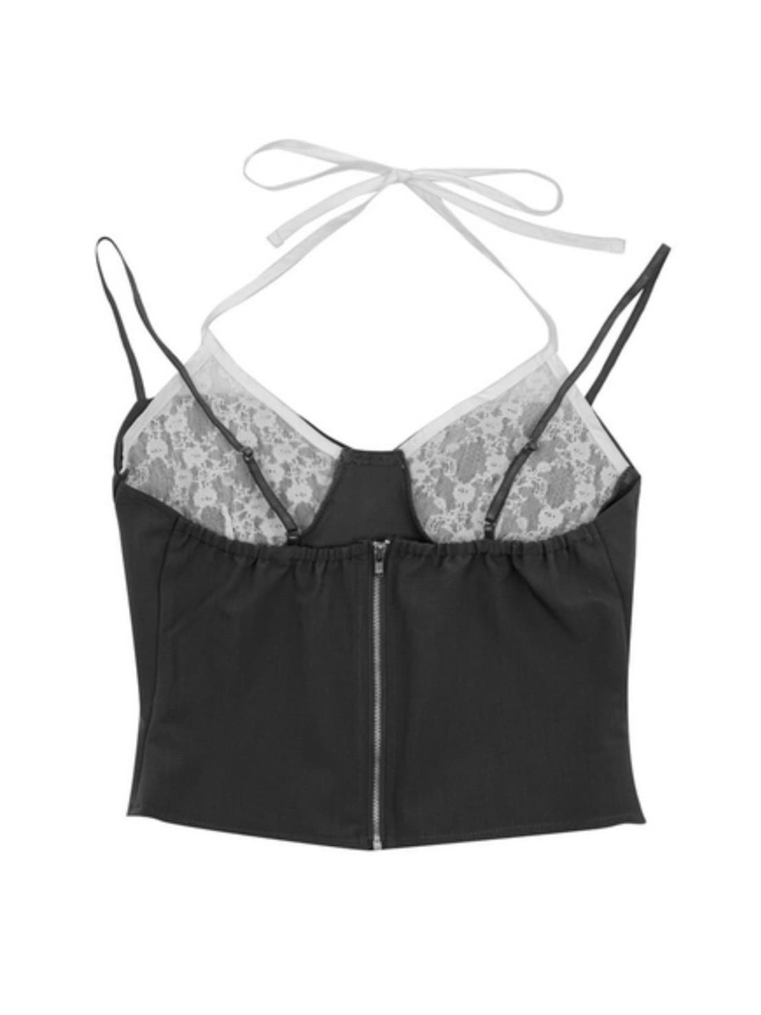 【KAIYA】lace lock sleeveless