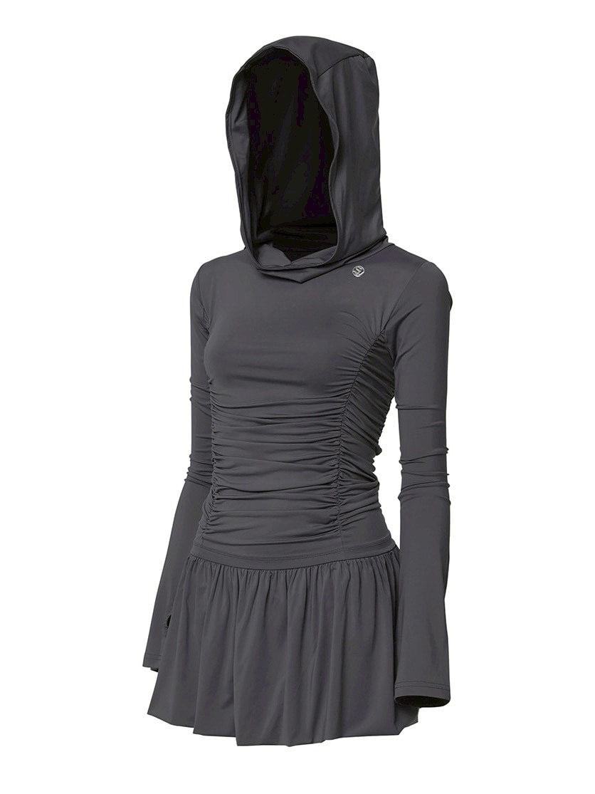 【FLAREUP】Hooded High Neck Long Dress / 【フレアアップ】フードハイネックロングドレス