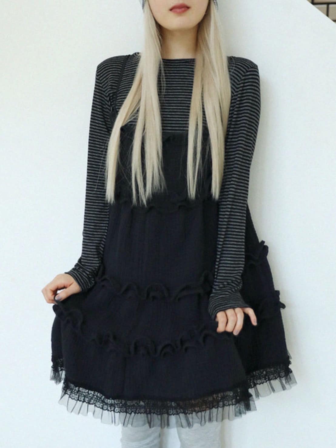 12/21 20:00 再販【Uglyshadow】LACE YORU DRESS
