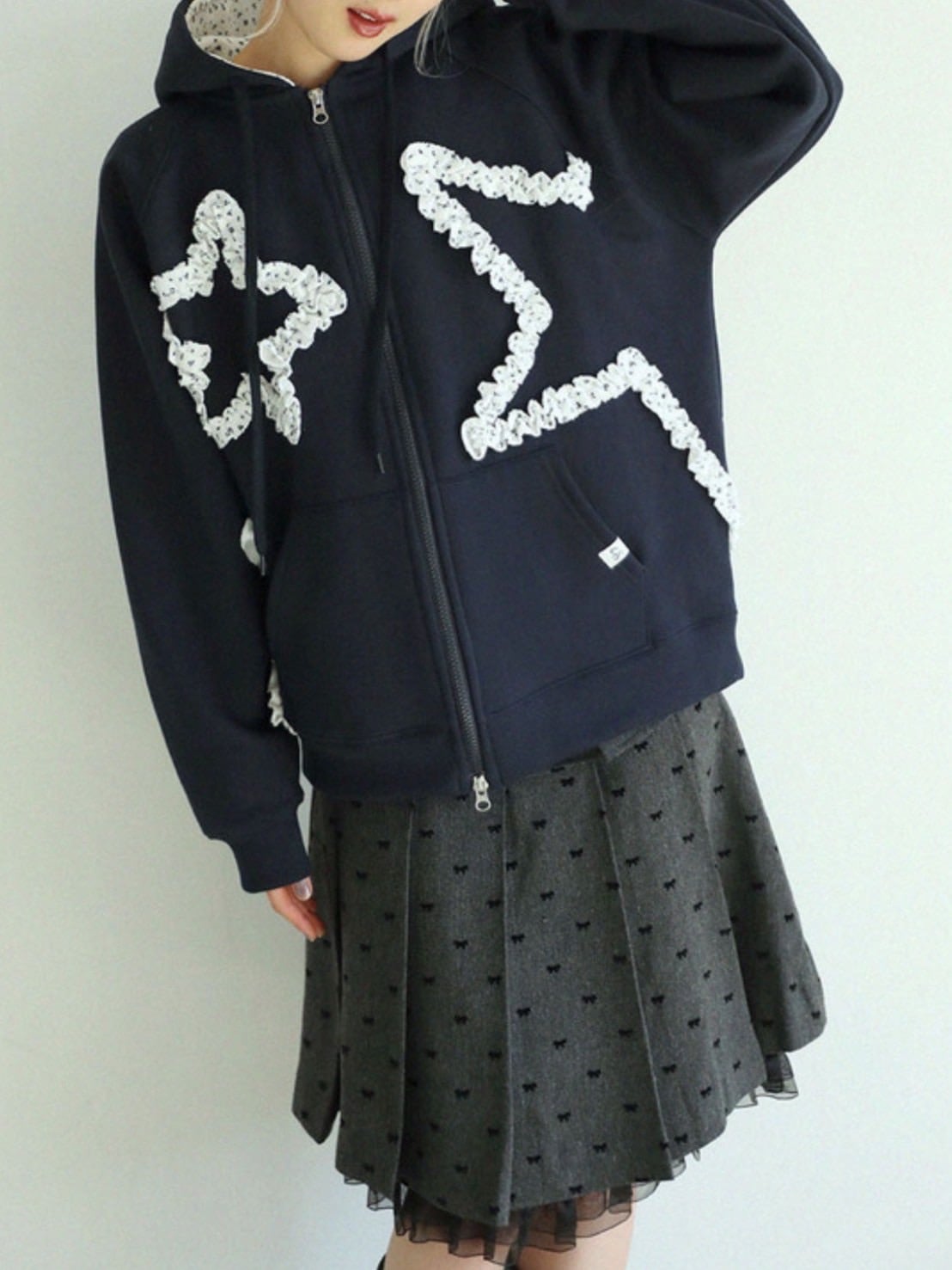 12/21 20:00 再販【Uglyshadow】RIBBON MIDI SKIRT