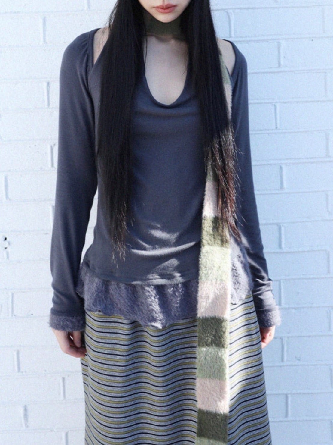 12/21 20:00 再販【Uglyshadow】STRIPED MUFFLER