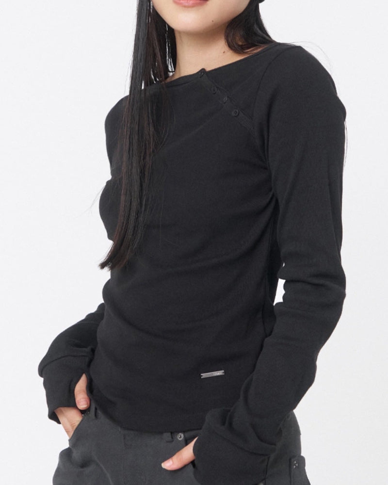 【Miseki seoul】Slash button long sleeves