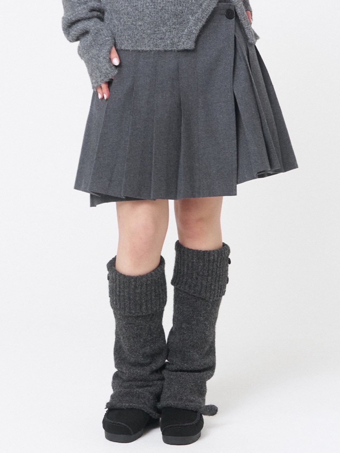 【Miseki seoul】Wabi origami pleats midi skirt