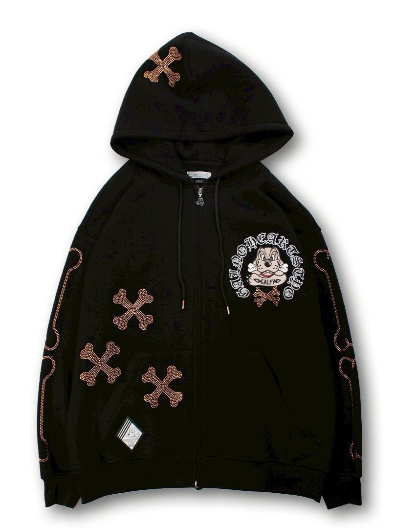 【GALFY】ピカピカ骨骨パーカー