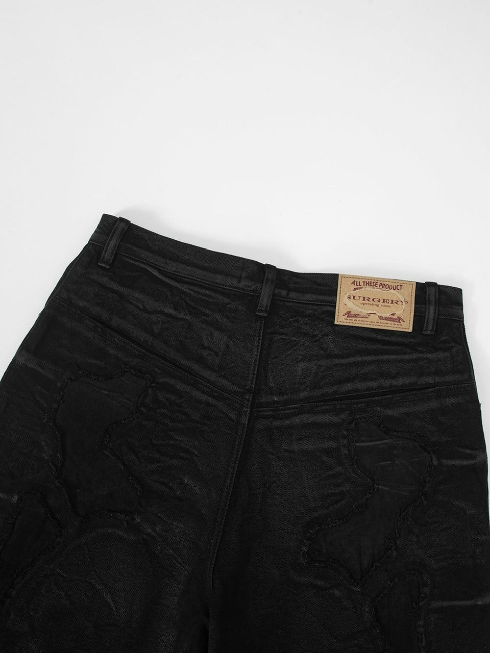 【SURGERY】surgery bone cutting wide burnished pants / 【サージェリー】サージェリー ボーン カッティング デニム ワイド パンツ