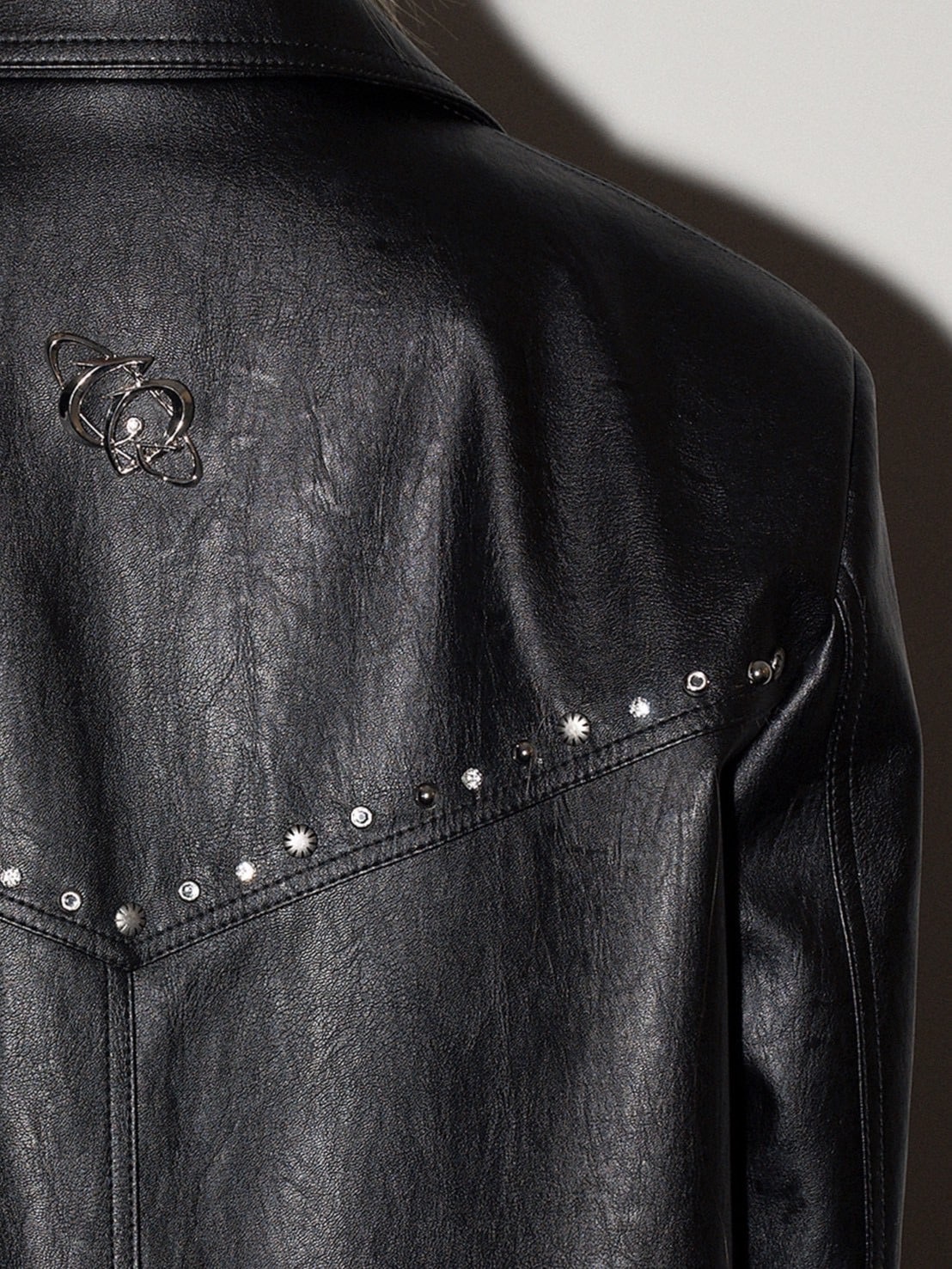 1/2 20:00発売【CHERRYQUIRI】stud leather jacket
