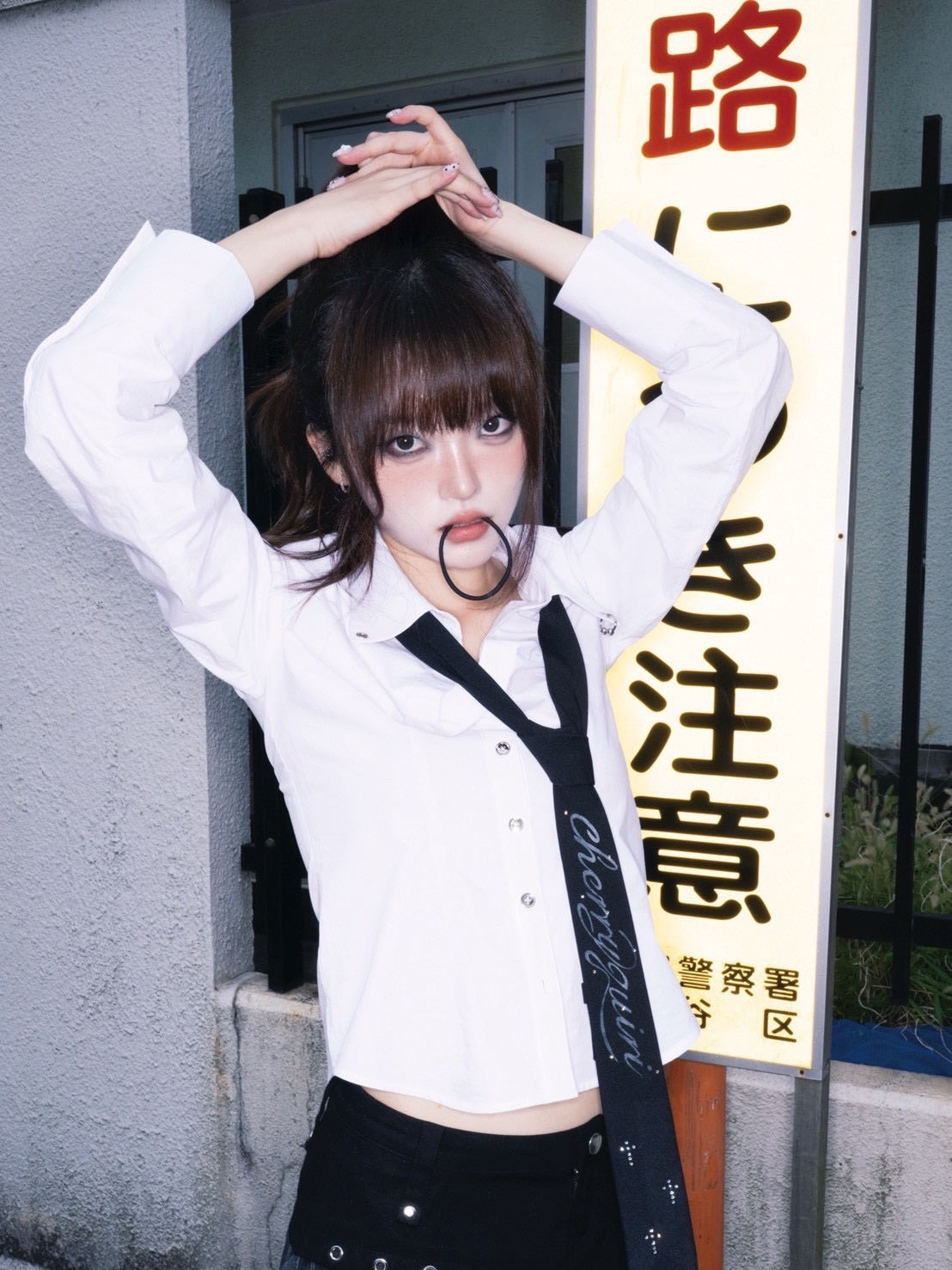 1/2 20:00発売【CHERRYQUIRI】punky lettering tie