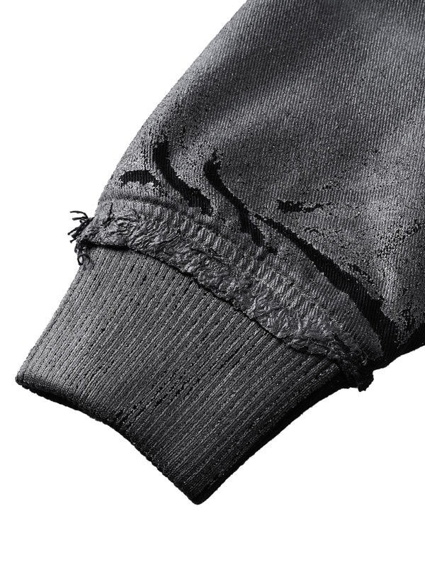 【The Boy Has No Patience】Double Saint Spray Hooded Jacket / 【ザボーイハズノーペーシェンス】スプレーグラフィックフードジップアップブルゾン