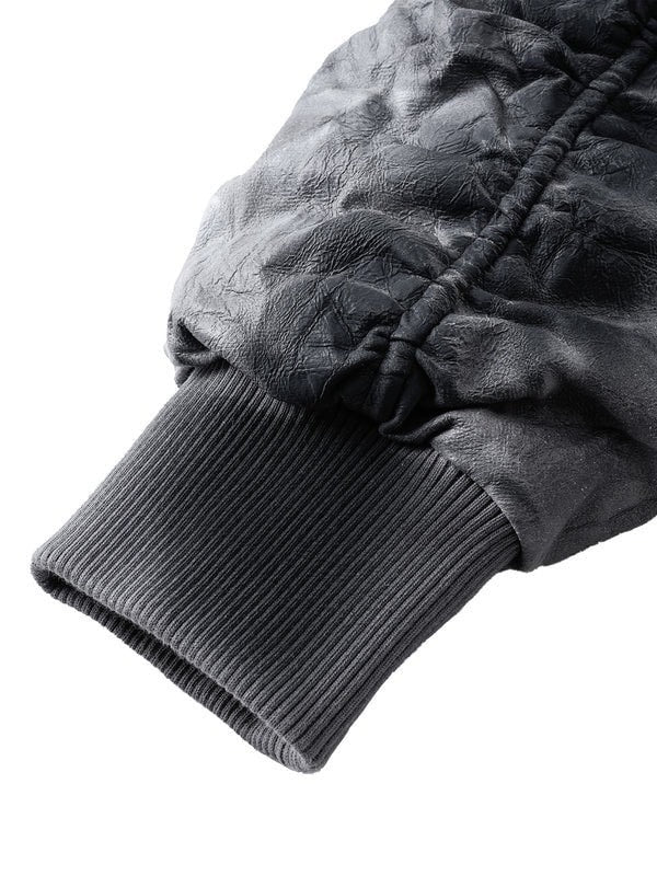 【The Boy Has No Patience】Pleated Spray Color Ma1 Jacket / 【ザボーイハズノーペーシェンス】スプレーカラーシャーリングMA1ブルゾン