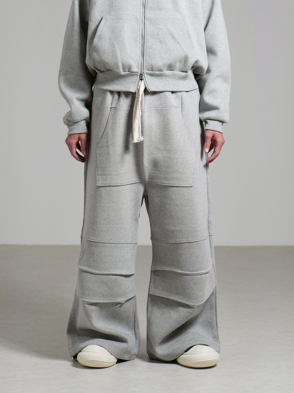 受注制【Chikashitsu +】heavy weight cotton design sweat pants / 【チカシツプラス】ヘビーウェイトコットンデザインスウェットパンツ (3color)