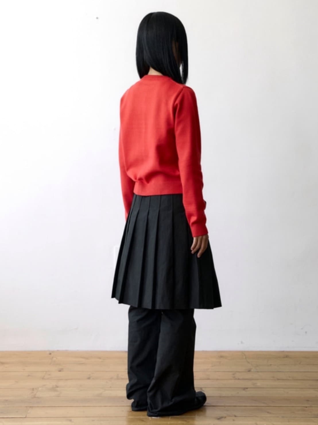 【THECOLDESTMOMENT】TCM skirt layered pants