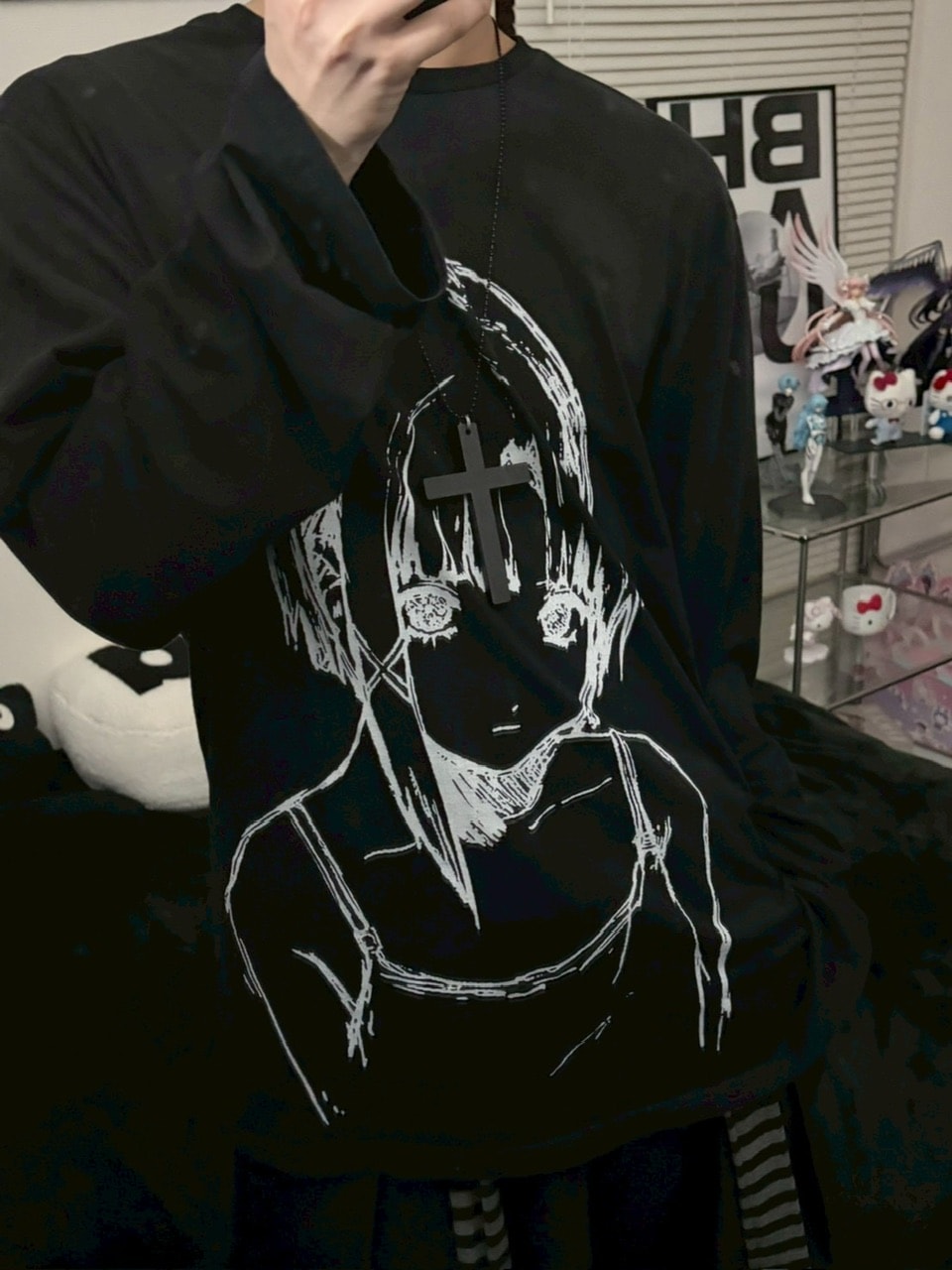 国際配送【LUV CODE】anime print long sleeve tee (2color)