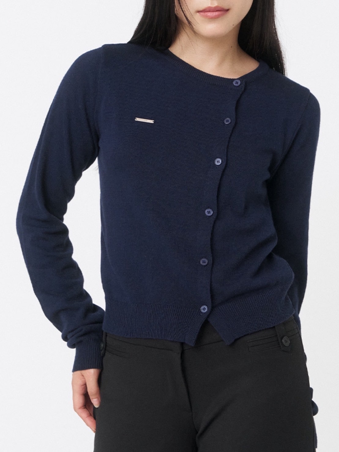 【Miseki seoul】Unbalanced knit cardigan