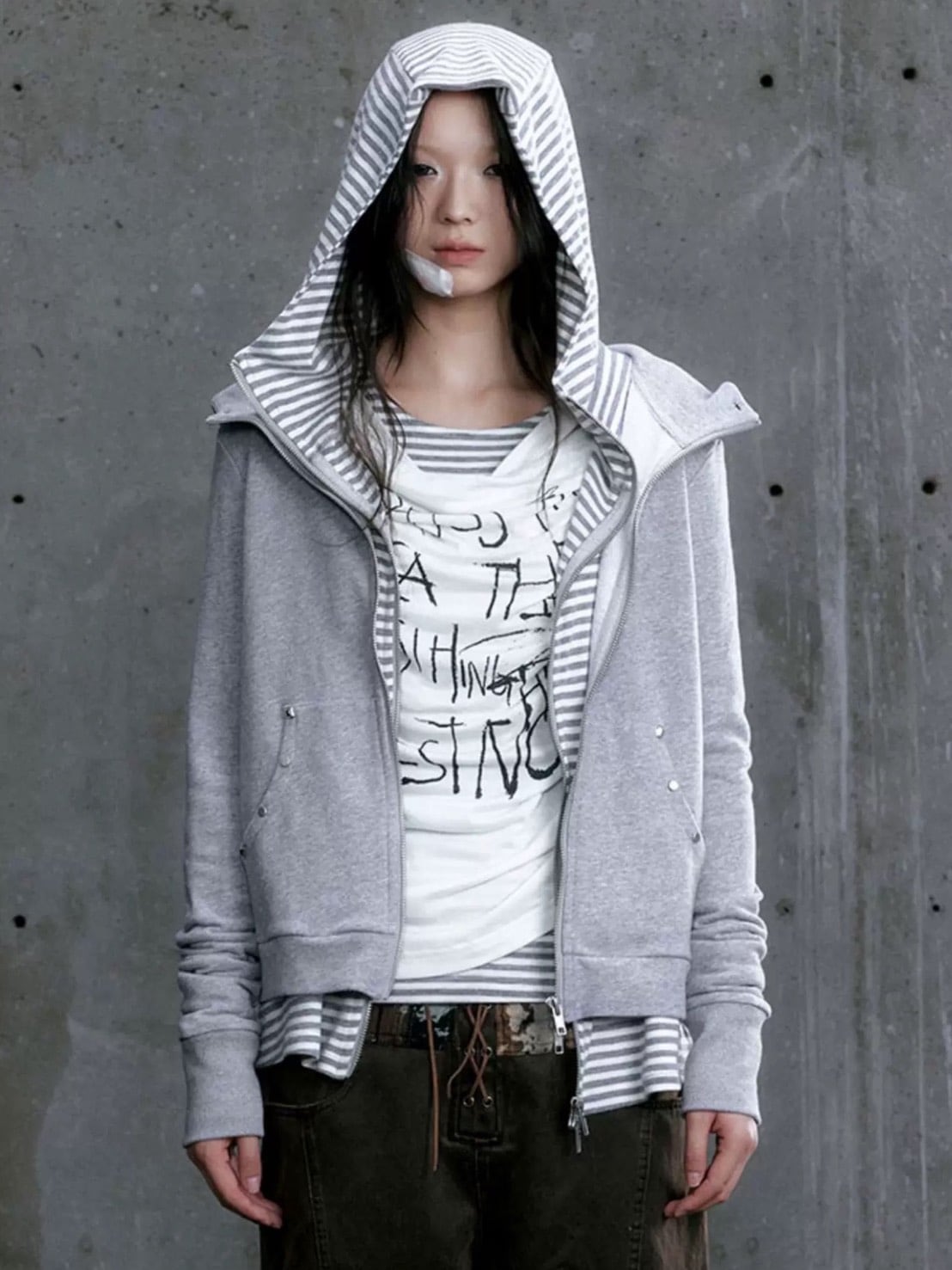 【Cest Nous】Border Patchwork T-Shirt