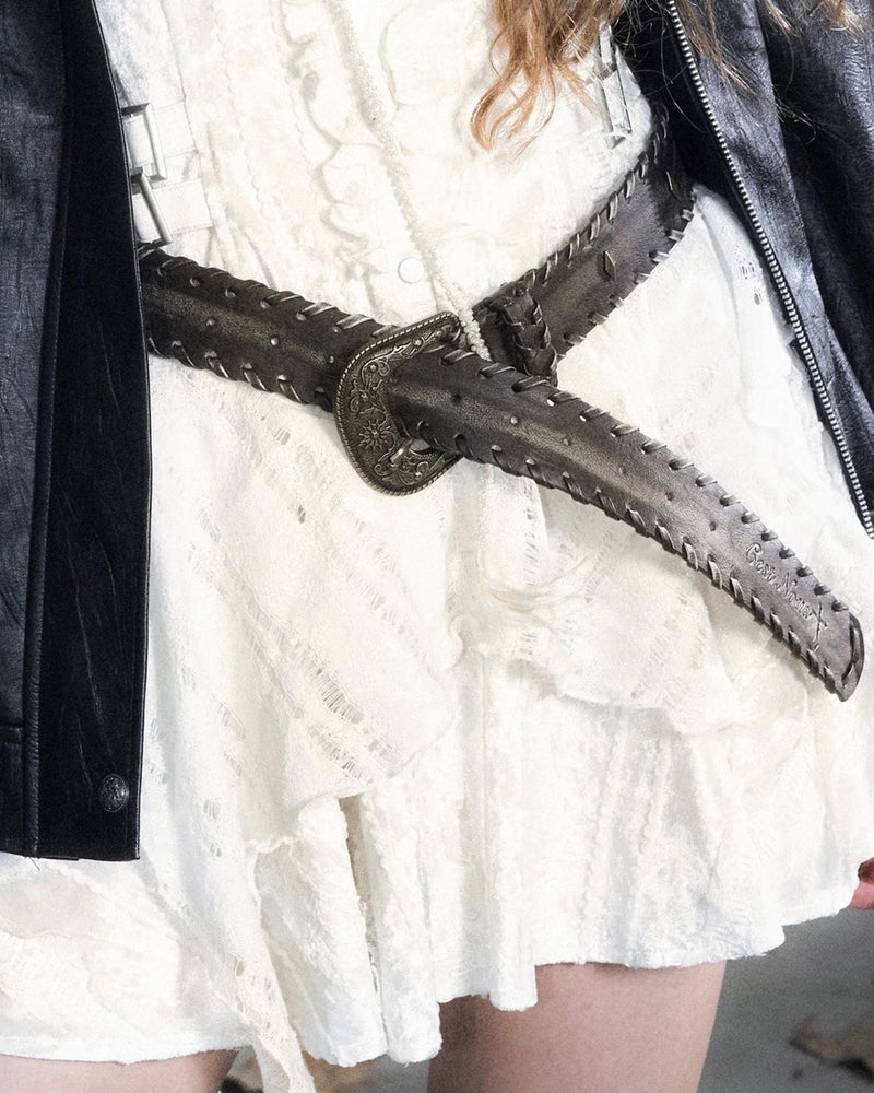 【Cest Nous】Vintage Lace-up Belt / 【セヌー】ビンテージレースアップベルト