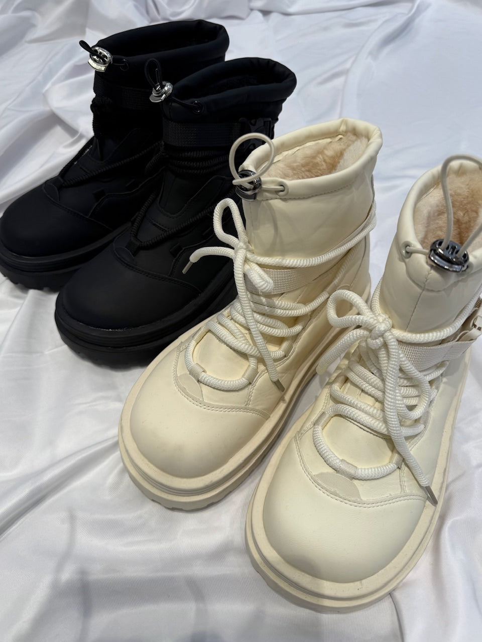 国際配送【Nerd out XU】 round puffer boots / 【ナードアウトエックスユー】ラウンドパフブーツ (2color)