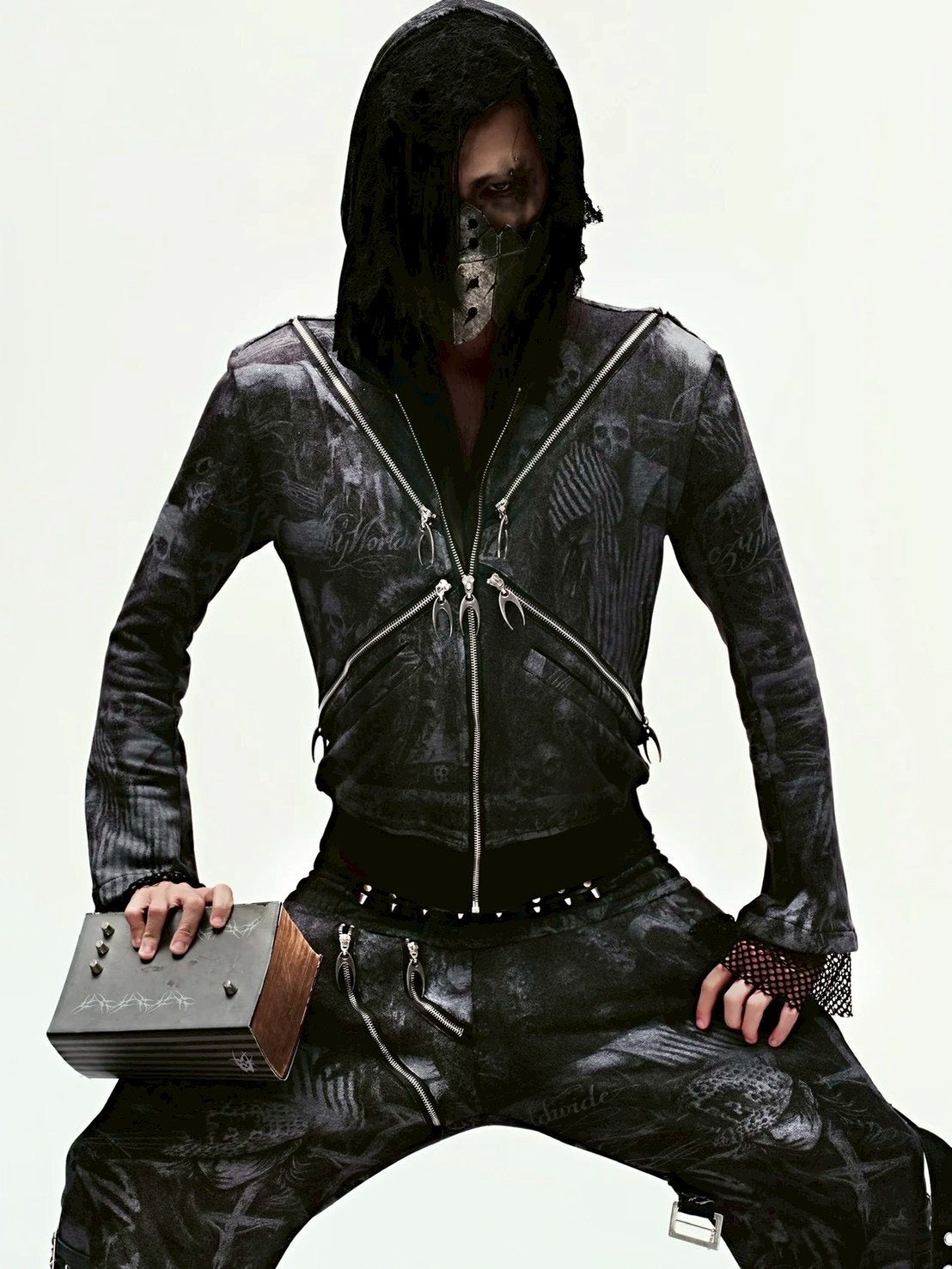 【Cozy world Wide】EPL GRAPHIC ZIP UP HOODIE