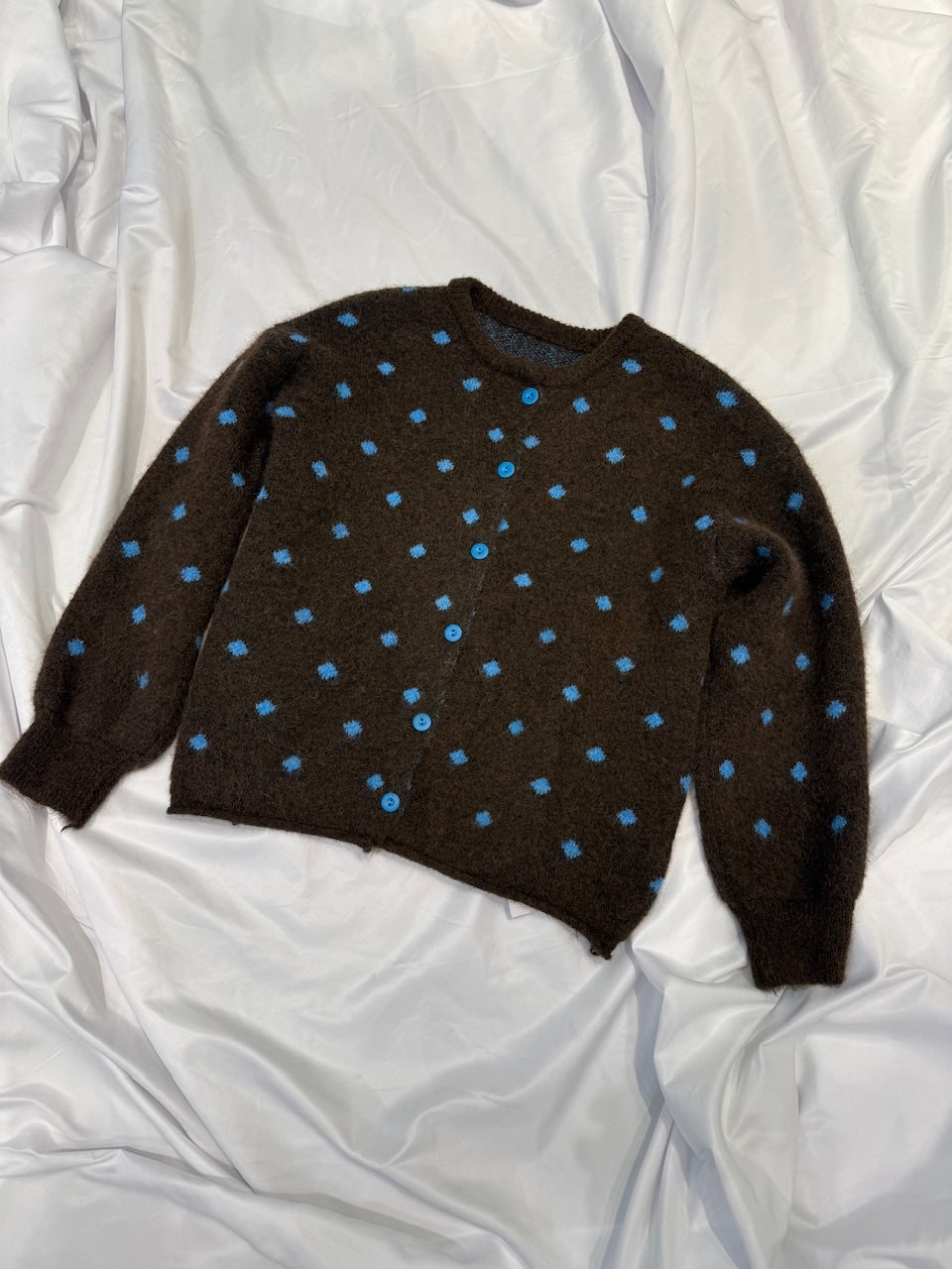 国際配送【Nerd out XU】dot muffler Knit cardigan – PRESSING WEB SHOP