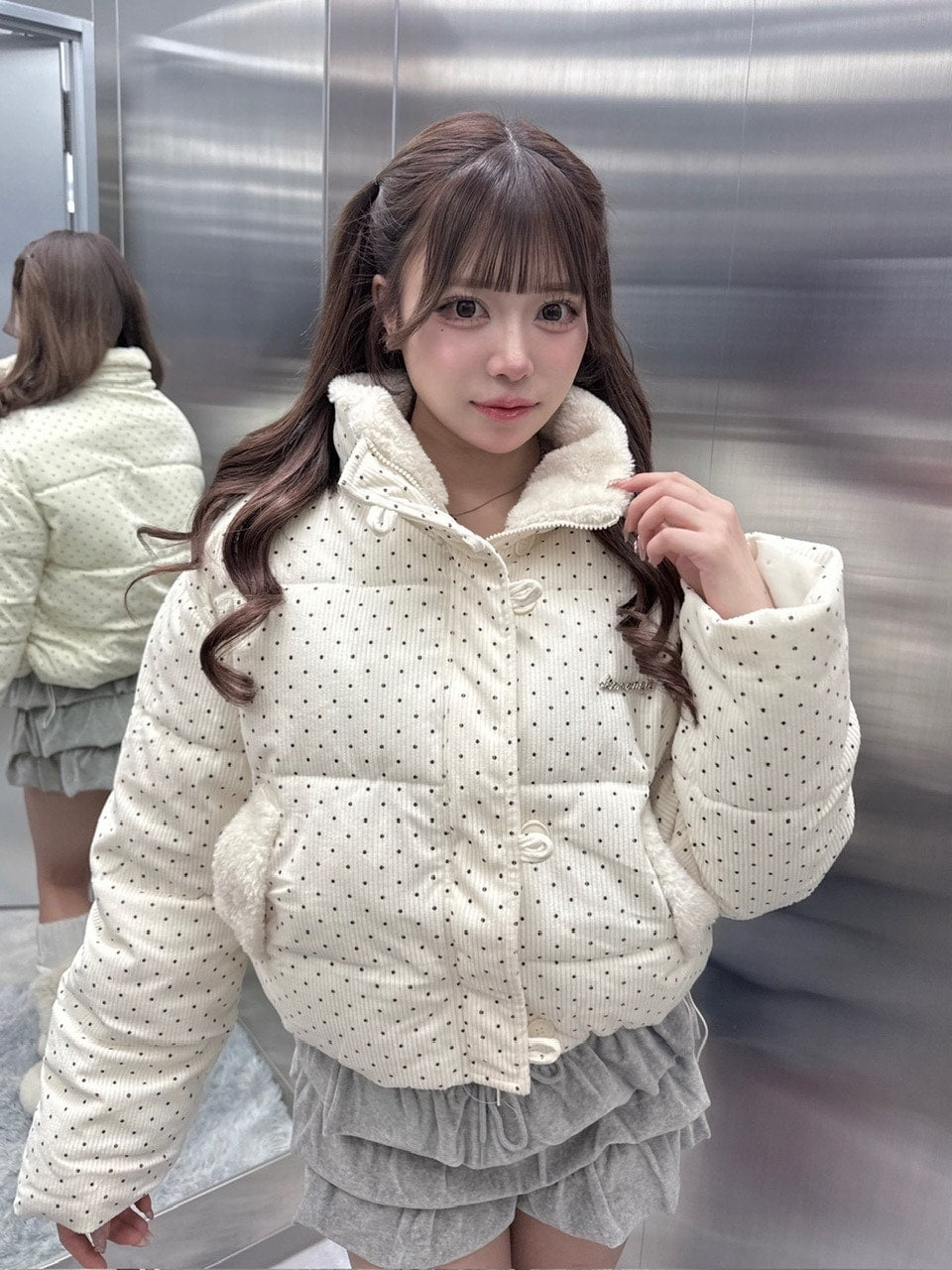 受注制【nmtc +】dot pattern blouson 【エヌエムティーシープラス】ドット柄ブルゾン