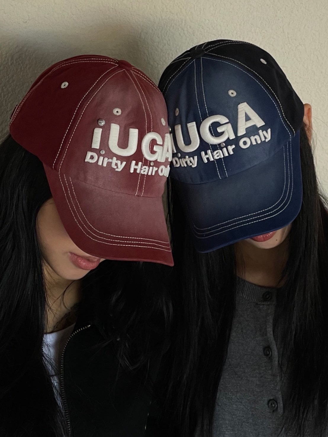 【IUGAMAKARAS】Washed Embroidery Ball Cap
